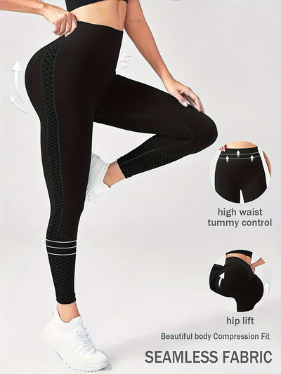 [Comfortable Sports Tights] Super Comfortable High-waisted Compression Sports Tights | Abdominal Control, Sweat-wicking, Four-way Stretch, Adjustable Length, Wide Waistband, Elegant Design - Suitable for Women, Perfect for Yo