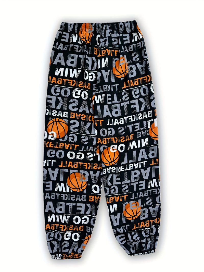 بنطلون نسائي فضفاض واسع الساق مطبوع، بنطلون كاجوال مريح ورائع