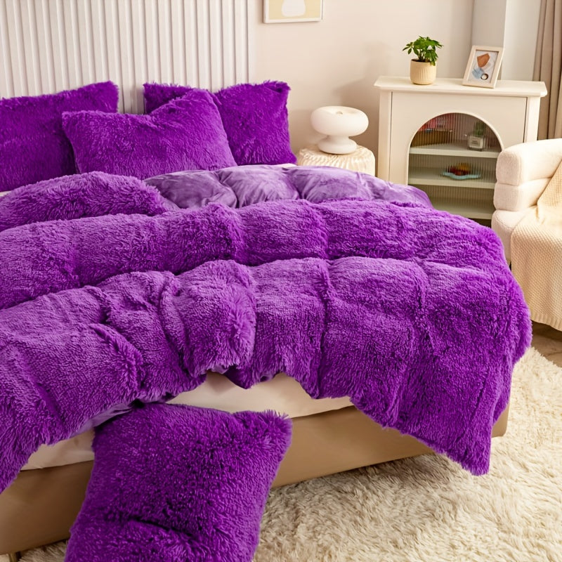 طقم غطاء لحاف فاخر من 3 قطع - غطاء سرير ناعم ومريح لجميع المواسم مصنوع من البوليستر بسحاب لغرفة النوم وغرفة الضيوف والمبيت