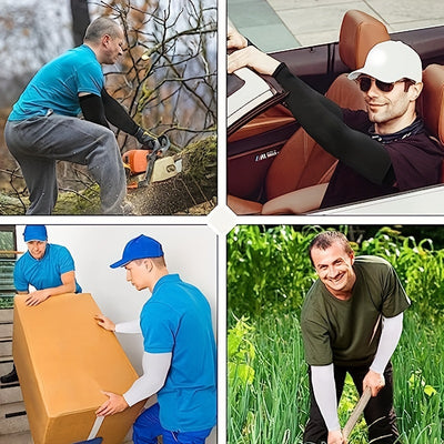 3 Pair Cooling Arm Sleeves, Arm Sleeves Breathable, Stretchable, Quick Drying for Sports & Daily Use, lce Fabric, Elastic Fit, Outdoor Accessory for Summer Activities, Cycling(15/20pairs available), Cycling Gear, Outdoor Acti