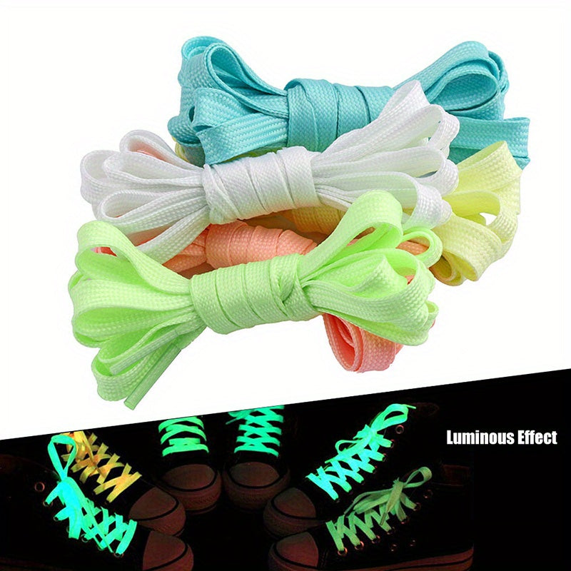 1 Pair Luminous Shoelaces For Sneakers Men Women Sports Shoes, Reflective Shoelaces