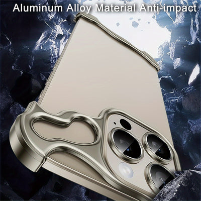 Aerospace Grade Aluminum Metal Armor Mobile Phone Case - New in the Third Quarter of 2024, Suitable for iPhone16/15 Series - Minimalist High-Strength Protection, Advanced Protective Case - Unique Reinforced Protection Design