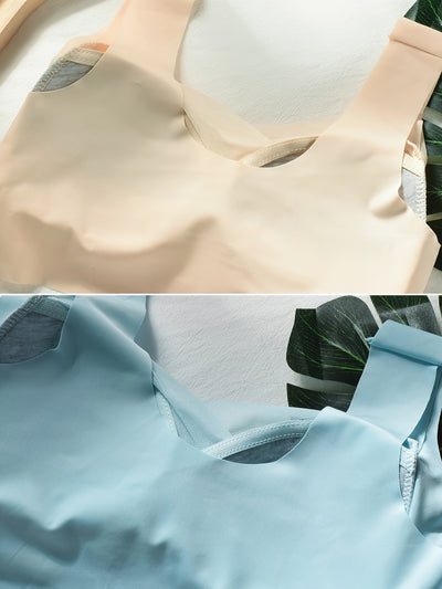 2pcs Elegant Lei Sports Bra Yoga Fitness Underwear Breathable and Comfortable with Mesh Details Women's Seamless Sports Bra Women's Sportswear and Clothing Women's Underwear