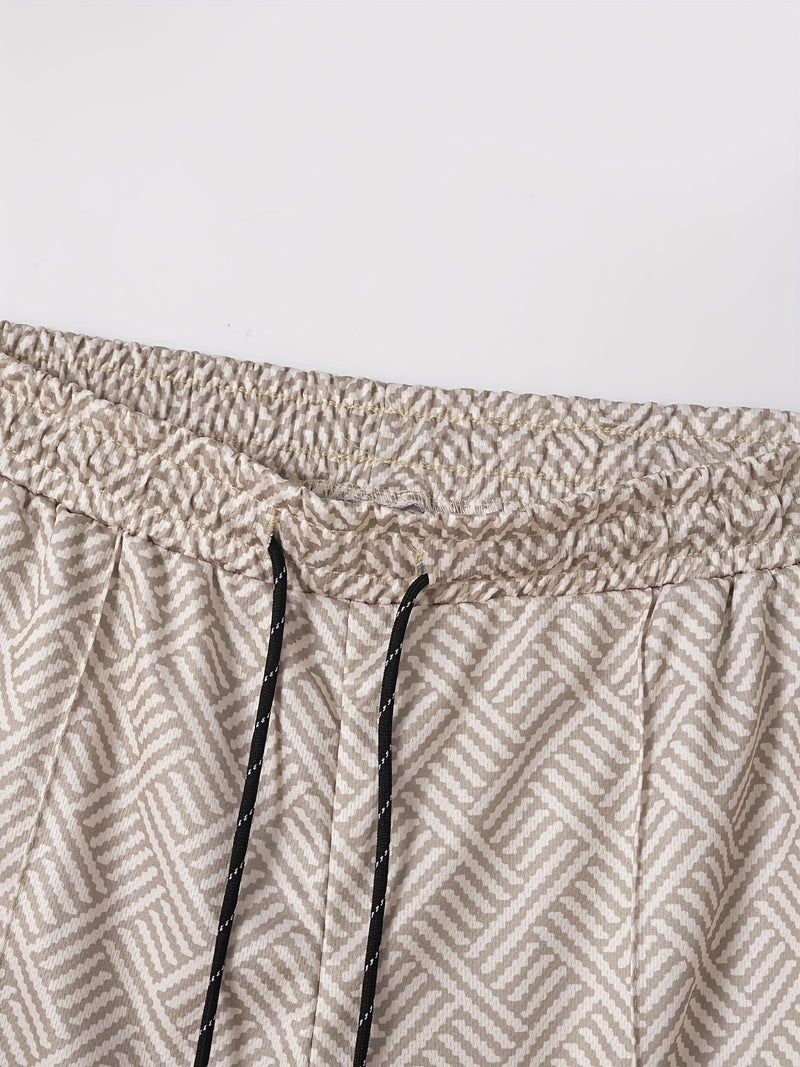 تي شيرت رجالي بأكمام قصيرة + شورت بدلة رياضية كاجوال باللون الأزرق