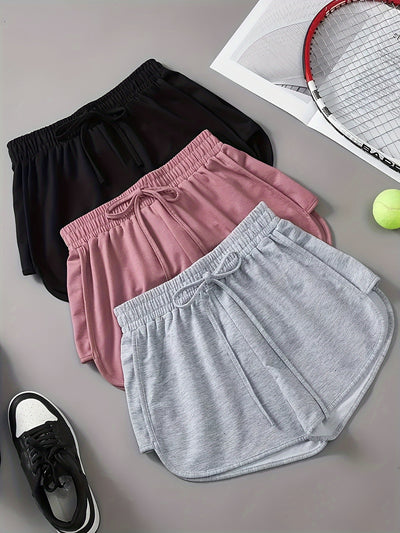 Targeted Three-piece Sports Shorts, Suitable for Yoga, Running, Fitness, Casual Sports Shorts