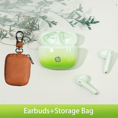 HP Prismatic Gradient Wireless Earbuds with 22H Playtime, Auto-Pairing, Clear Talk Noise Reduction Mic, Touch Control for iOS/Android - Ideal for Gaming & Workouts, Perfect Holiday/Halloween Gift, Wireless Earbuds, Workout He