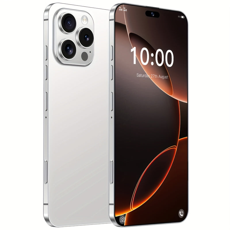 I16 Pro Max 2025 New 6.8" HD Large Display Smartphone, Multi-function Unlocked Phone, 12+512GB, Front And Rear HD Camera, 6800 MAh Large Capacity Battery, With Data Cable, Suitable For Birthday Gifts