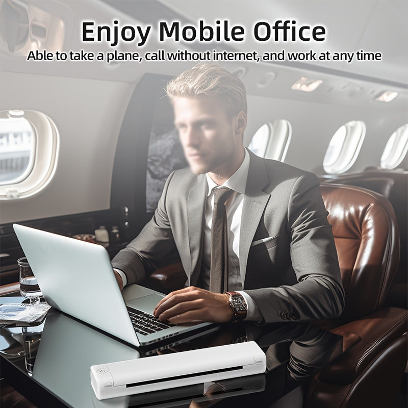 Wireless Portable Printer M08F: 21.59x27.94cm Thermal Printer, Ink Free, Mobile Printer That Can Be Used For Business, Office, Home, And Study, Compatible With Android And IOS