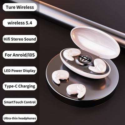 True Wireless Earbuds, Ultra-Thin Sleep Headphones