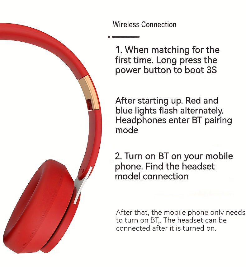 Wireless Headset Wireless Earphone Wireless 5.0 Cute Earbuds Headsets Foldable Lightweight Headphones Suitable For Travel Work Mobile Phone Computer Laptop Christmas Gift For Friends.