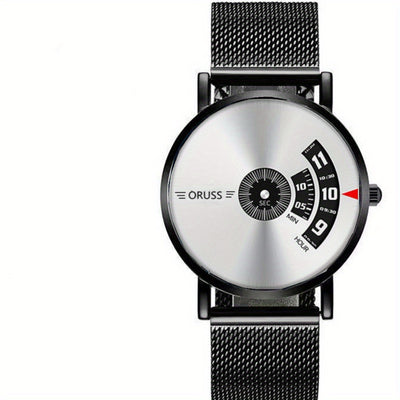 ساعة رجالية جديدة عالية الجودة أنيقة ذات طابع شخصي كل شيء رائع ومتين ساعة عمل حركية، اختيار مثالي للهدايا