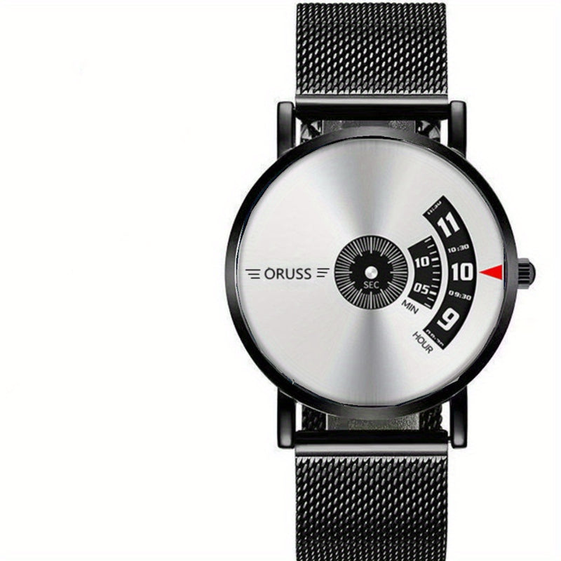 ساعة رجالية جديدة عالية الجودة أنيقة ذات طابع شخصي كل شيء رائع ومتين ساعة عمل حركية، اختيار مثالي للهدايا