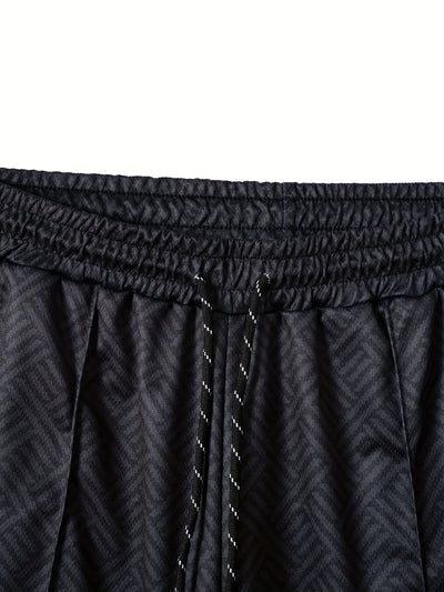 تي شيرت رجالي بأكمام قصيرة + شورت بدلة رياضية كاجوال باللون الأزرق