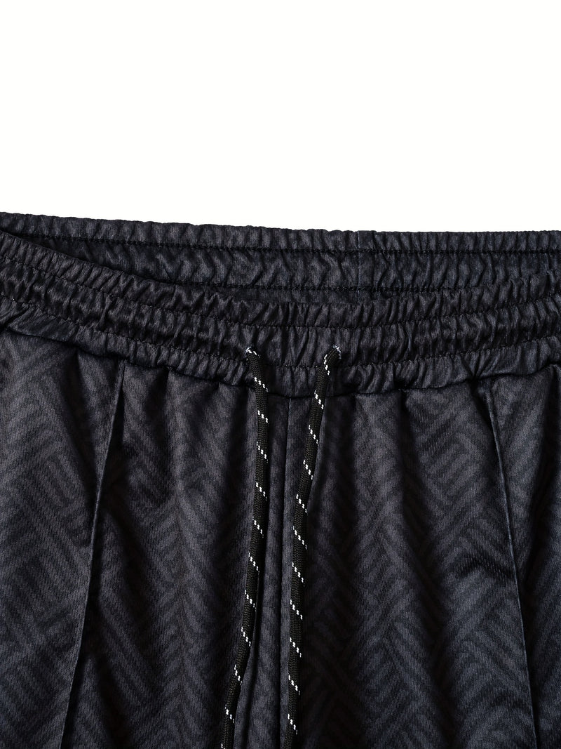 تي شيرت رجالي بأكمام قصيرة + شورت بدلة رياضية كاجوال باللون الأزرق