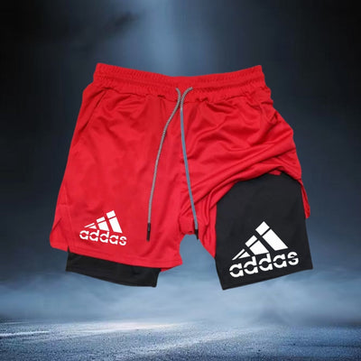 Men's Quick-Dry Athletic Gym Shorts with -Walk Design & 4-Way Stretch - Double-Layered Workout Leggings for Running,M Weightlifting, Hiking - All-Season Breathable Fitness Shorts with Drawstring Waist & Moisture-Wicking Techn