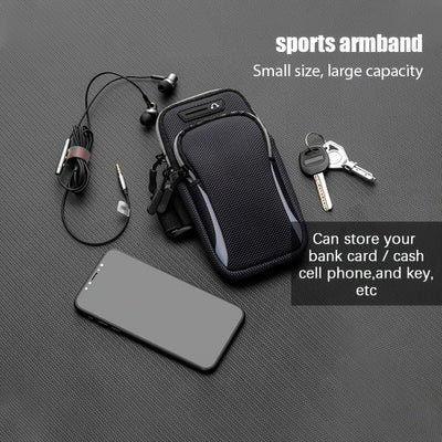 Outdoor Sports Armband - Universal Adjustable Sports Arm Case for Running, Hiking, Cycling, and Travel - Multi-Functional Mobile Phone Arm Bag