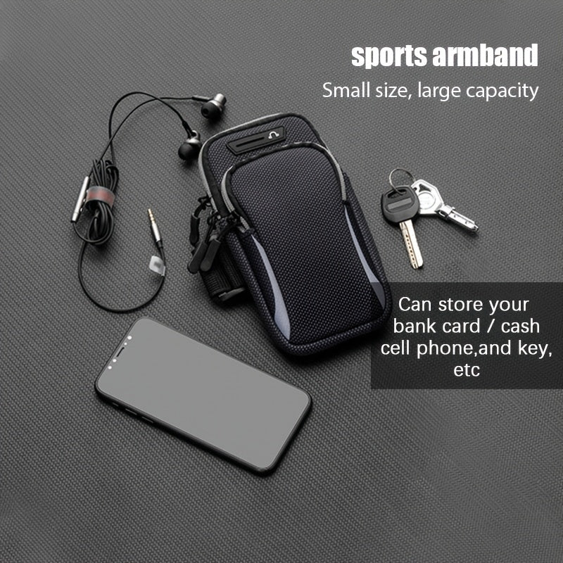 Outdoor Sports Armband - Universal Adjustable Sports Arm Case for Running, Hiking, Cycling, and Travel - Multi-Functional Mobile Phone Arm Bag