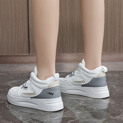 Women's High Top Skate Shoes, Casual Lace Up Outdoor Shoes, Women's Comfortable Sneakers