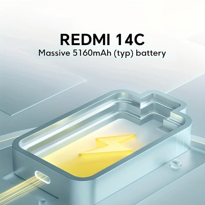 XIAOMI Redmi 14C 120Hz High Refresh Rate, 50MP AI Dual Camera, 1300K HD Main Camera, Large Capacity Battery, 6.88-inch Eye Protection LCD Screen, Side Fingerprint Unlocking, Supports GPS, Not Support NFC Function. No Charger