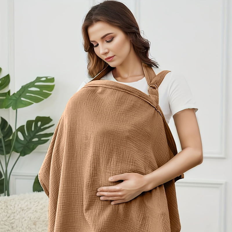 Mint Green Breathable Nursing Cover - Multi-Functional Lactation Cloth for Discreet Breastfeeding, Lightweight & Portable for Summer Use, Perfect for New Moms on the Go, Care Accessory | Versatile Nursing Cover | Lightweight