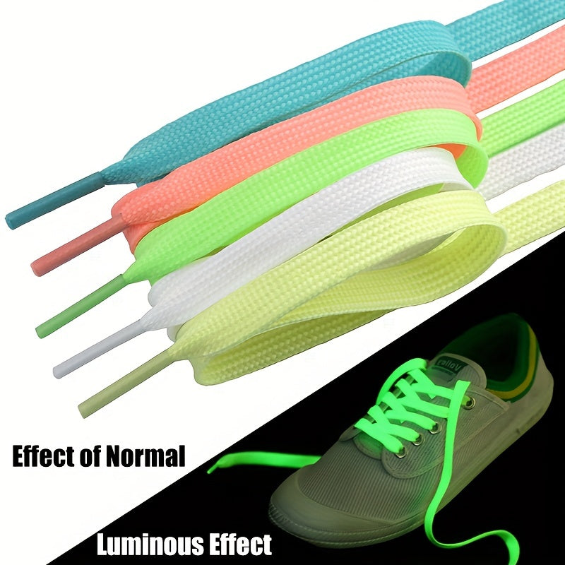 1 Pair Luminous Shoelaces For Sneakers Men Women Sports Shoes, Reflective Shoelaces