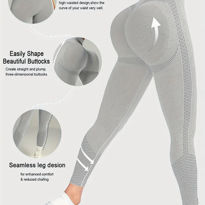 [Comfortable Sports Tights] Super Comfortable High-waisted Compression Sports Tights | Abdominal Control, Sweat-wicking, Four-way Stretch, Adjustable Length, Wide Waistband, Elegant Design - Suitable for Women, Perfect for Yo