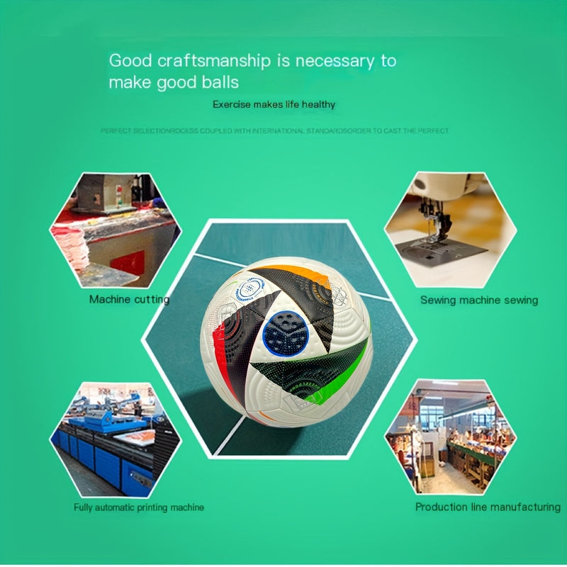 Durable No. 5 Soccer Ball - Perfect for Outdoor Training & Recreation, Ideal Gift for Teens & Adults - Red/Black, Hand-Stitched PU Material