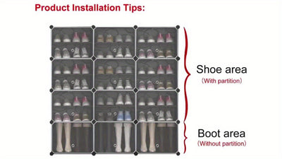 Expandable Shoe Rack with Doors - Portable Organizer for 8-60 Pairs of Shoes, Boots & Slippers - No Assembly Required