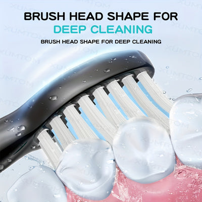 Adult Sonic Electric Toothbrush 8 Brush Head Set, Includes Storage Box + Toothbrush Holder, 6 Cleaning Modes, Smart Timer, Suitable for Sensitive Gums, Travel Outdoor, Life, USB Charging, 2025 Christmas Gift, New Year, Valent