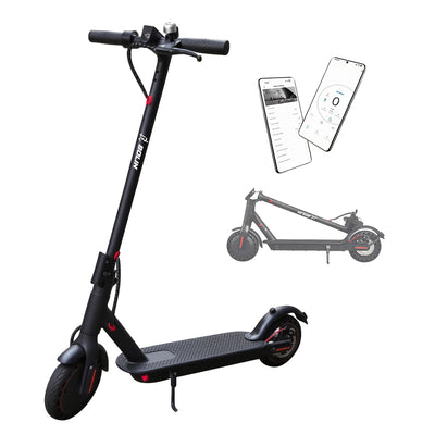 Foldable Electric Scooter with 300W Brushless Motor, 20-45km/h Speed & 20km Range, App Control, Shock-Absorbing Tires, Lightweight Commuter Vehicle - Blue/Red/Black/Gray, 100-240V, 50Hz/60Hz, 18650 Lithium Battery, Rear Brake