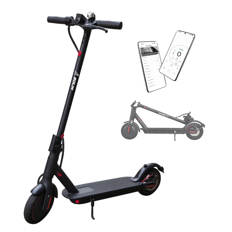 Foldable Electric Scooter with 300W Brushless Motor, 20-45km/h Speed & 20km Range, App Control, Shock-Absorbing Tires, Lightweight Commuter Vehicle - Blue/Red/Black/Gray, 100-240V, 50Hz/60Hz, 18650 Lithium Battery, Rear Brake