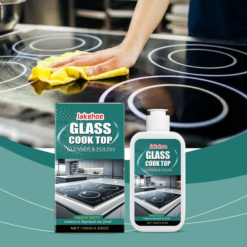 Glass Stovetop Cleaner Polishing Agent, Citric Acid Based, Residue Free, for Household Kitchen, Electric Ceramic Stovetop, Glass Cooktop, Induction Cooktop, Ceramic Hob, Electric Stovetop Panel