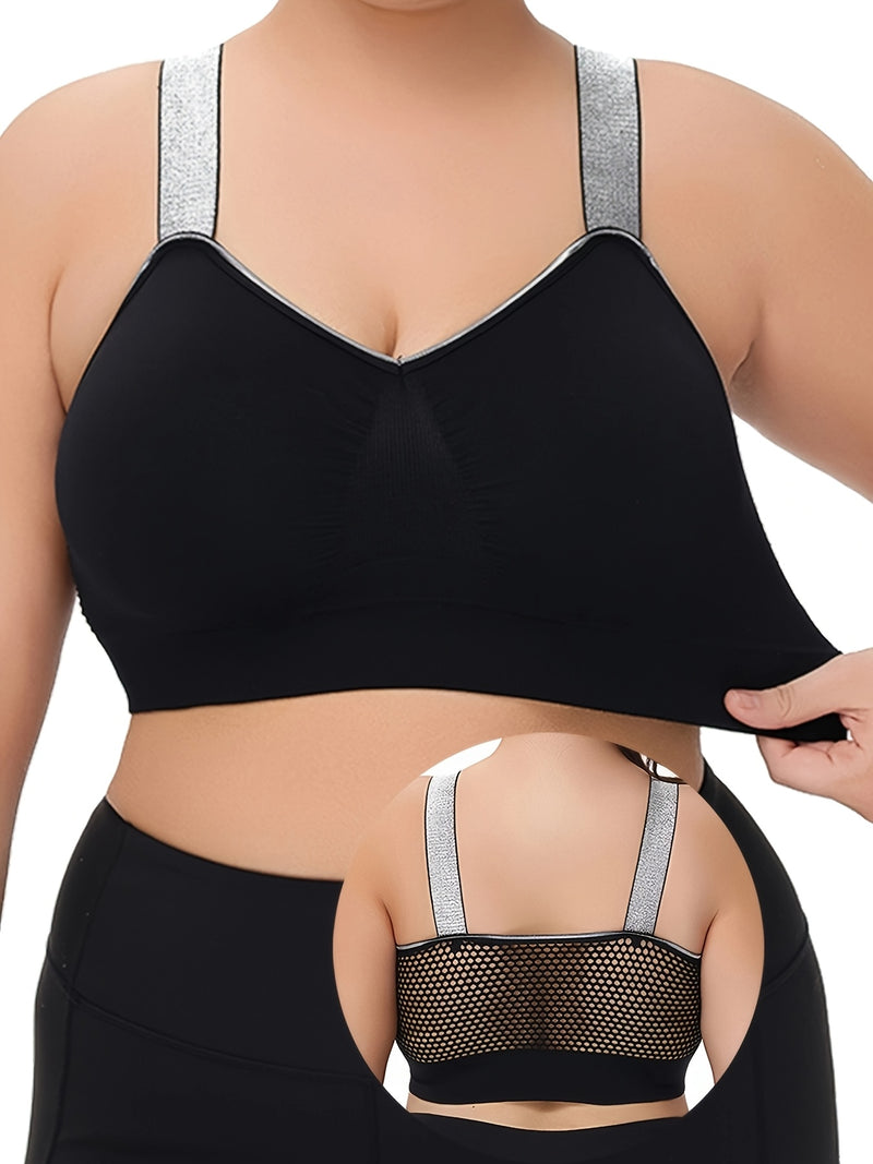 Middle Eastern Summer Thin Silvery Contrast High-End Bra Plus Size Breathable Women&