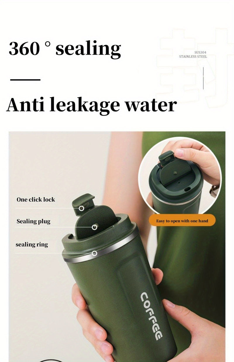 1pc Coffee Cup, Insulation And Cold Insulation Portable European High-end Exquisite Latte Cup For Men And Women, High-end Sense Portable Cup