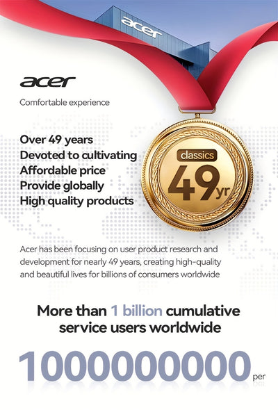 [Acer official genuine]TWS wireless headset, with fashionable lightweight touch design, adaptable sports running scene, support bass stereo and call noise reduction, with low latency gaming mode, HIFI sound. Super long standb