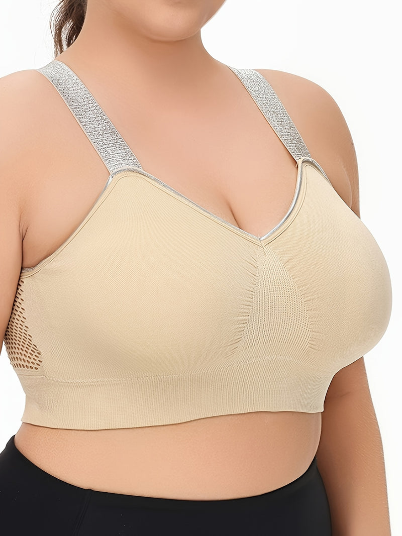 Middle Eastern Summer Thin Silvery Contrast High-End Bra Plus Size Breathable Women&