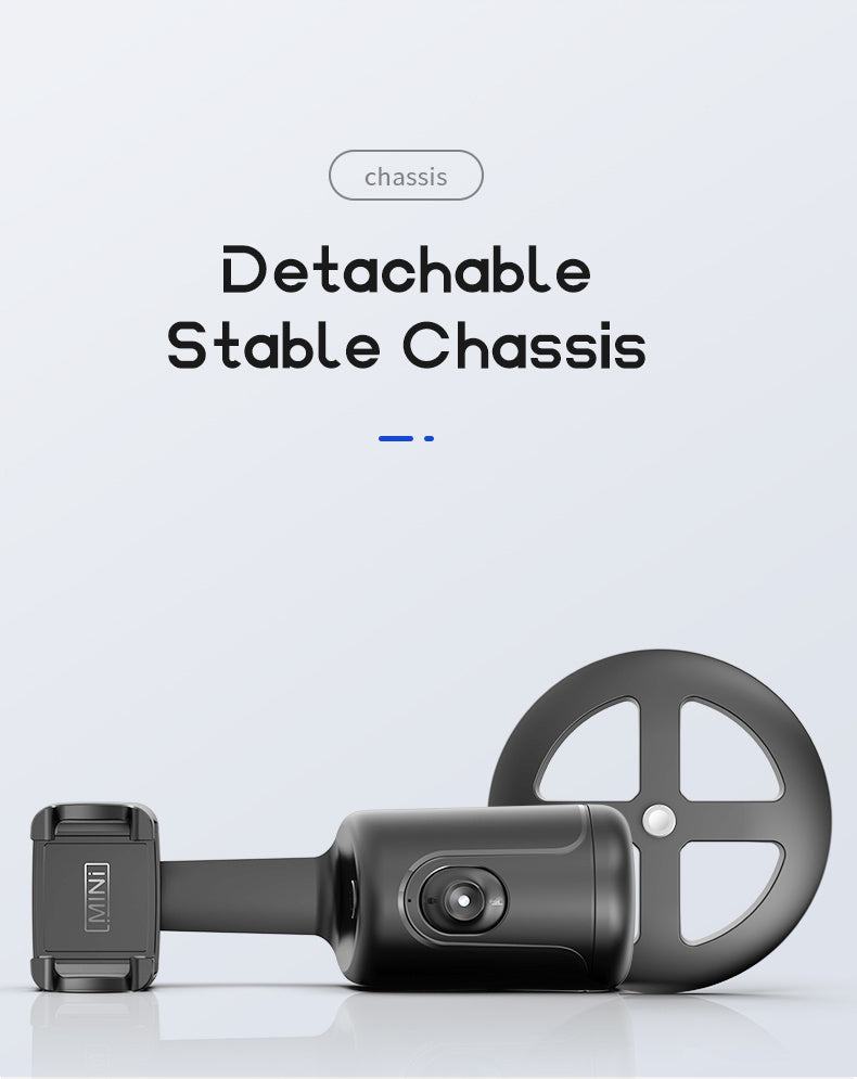 حامل ثلاثي القوائم لتتبع الوجه تلقائيًا، لا يتطلب تطبيقًا، دوران 360 درجة للوجه والجسم وحامل هاتف ذكي لتتبع الهاتف للتصوير الفوتوغرافي والبث المباشر للفيديو، بطارية قابلة لإعادة الشحن، لون أسود