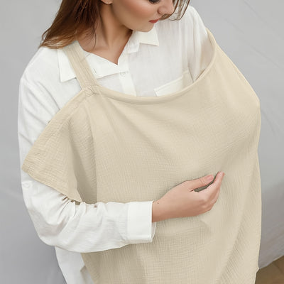 Mint Green Breathable Nursing Cover - Multi-Functional Lactation Cloth for Discreet Breastfeeding, Lightweight & Portable for Summer Use, Perfect for New Moms on the Go, Care Accessory | Versatile Nursing Cover | Lightweight