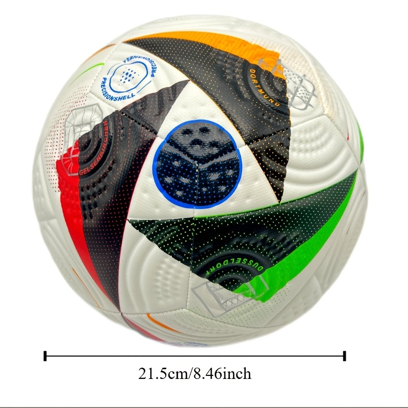 Durable No. 5 Soccer Ball - Perfect for Outdoor Training & Recreation, Ideal Gift for Teens & Adults - Red/Black, Hand-Stitched PU Material