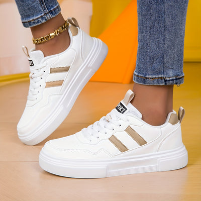 2025 New Casual Sports Shoes, Four-Season Couple Style Women's Flats, Premium Versatile White Sneakers