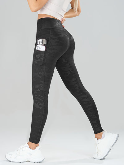 2pcs Women's 5D Anti-Shadow Print High-Waist Sports Pants, Trendy Butt-Lifting Fitness Leggings for Running and Cycling