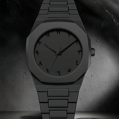 1pc Men'S Quartz Watch - Minimalist Modern Watch with Polygonal Dial, Lightweight Everyday Casual & Formal Watch, Battery-Powered Movement, Compatible with Button Cells (Non-Charged) - Ideal Men'S Gift for Birthdays, Annivers