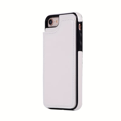 جراب iPhone قابل للطي من الجلد الصناعي عالي الجودة مع فتحات للبطاقات وحامل مقاوم للصدمات متوافق مع موديلات مختلفة بما في ذلك X XR XS Max 11 pro 12 pro 13 pro 14 15 16 SE 6 7 8 plus