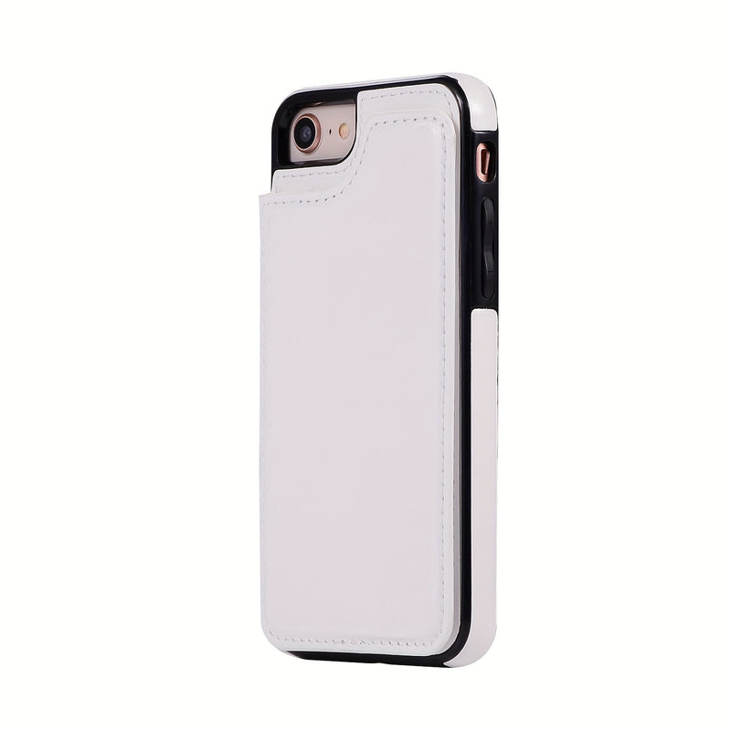 جراب iPhone قابل للطي من الجلد الصناعي عالي الجودة مع فتحات للبطاقات وحامل مقاوم للصدمات متوافق مع موديلات مختلفة بما في ذلك X XR XS Max 11 pro 12 pro 13 pro 14 15 16 SE 6 7 8 plus