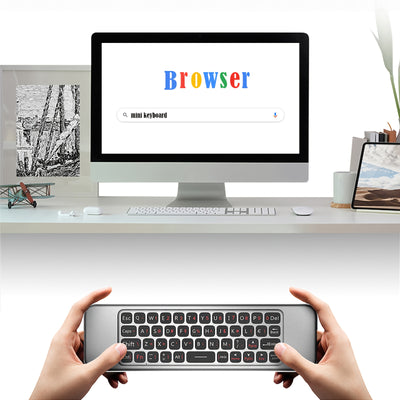 2.4G Universal Remote Control with Voice Command, Gesture Control, IR Learning, and Mini Keyboard - Programmable for Smart TV & Devices, Device Control Solution, Entertainment System Management, Programmable Remote Control, V