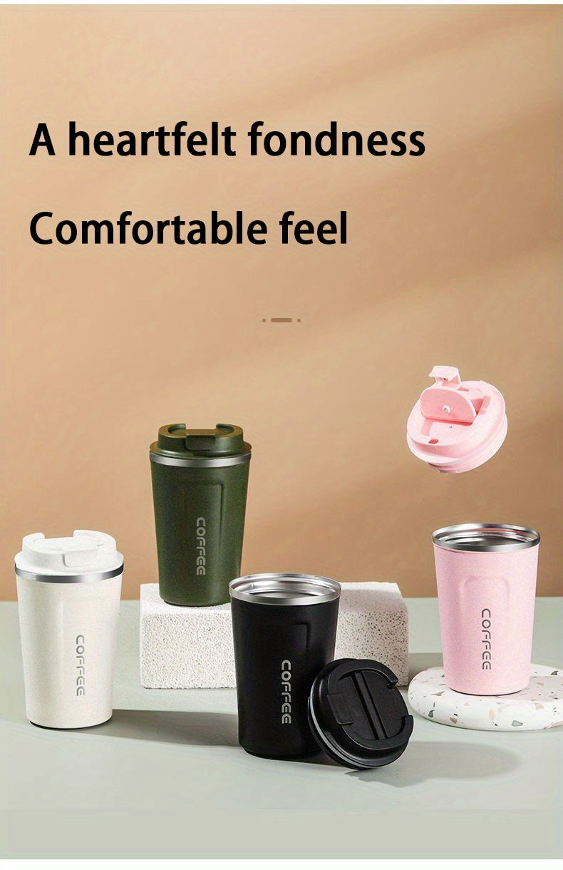 1pc Coffee Cup, Insulation And Cold Insulation Portable European High-end Exquisite Latte Cup For Men And Women, High-end Sense Portable Cup