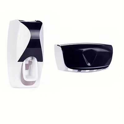 Wall-Mounted Toothbrush & Toothpaste Holder Set with Automatic Dispenser And Cup