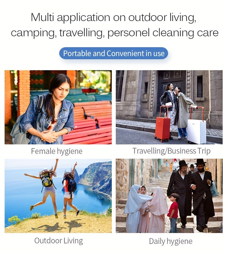 Portable Electric Bidet Sprayer for Personal Hygiene - Rechargeable, with 2.3L Water Tank - Ideal for Travel, Camping & Daily Use