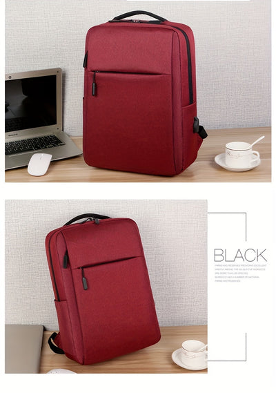 حقيبة ظهر للكمبيوتر المحمول رمادية اللون، حقيبة سفر خفيفة الوزن من القماش مع حزام قابل للتعديل، سحاب للإغلاق، بطانة من البوليستر، تفاصيل خيط الخياطة، تصميم برباط للمدرسة، في الهواء الطلق، هدية عيد الحب