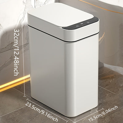 Automatic Trash Can, Smart Toilet Trash Bin, 2pcs/1pc Smart Sensor Trash Can, Black Gray White Household Trash Can, 11L/2.91 Gallon Motion Sensor Trash Bin for Kitchen and Office, Plastic Waste Paper Box with Smart Sensor Sui